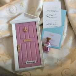 Rise pink sparkle fairy door Rose Pink Fairy Door