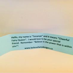 fairy inspirtional note fairy inspirational note