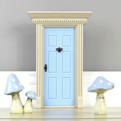 Fairy door, blue Blue fairy doors
